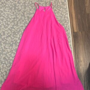 Everly Fuchsia Halter Dress